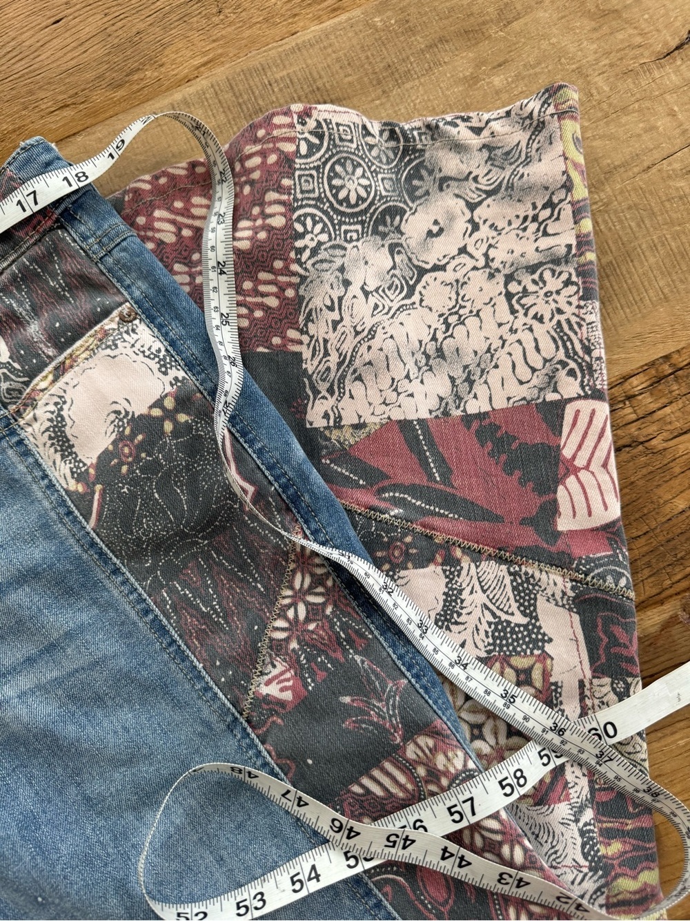 RARE Free People Bali Patchwork Flared Bell Botton Low Rise  Jeans ~ Size 31 🔥 - Picture 9 of 11